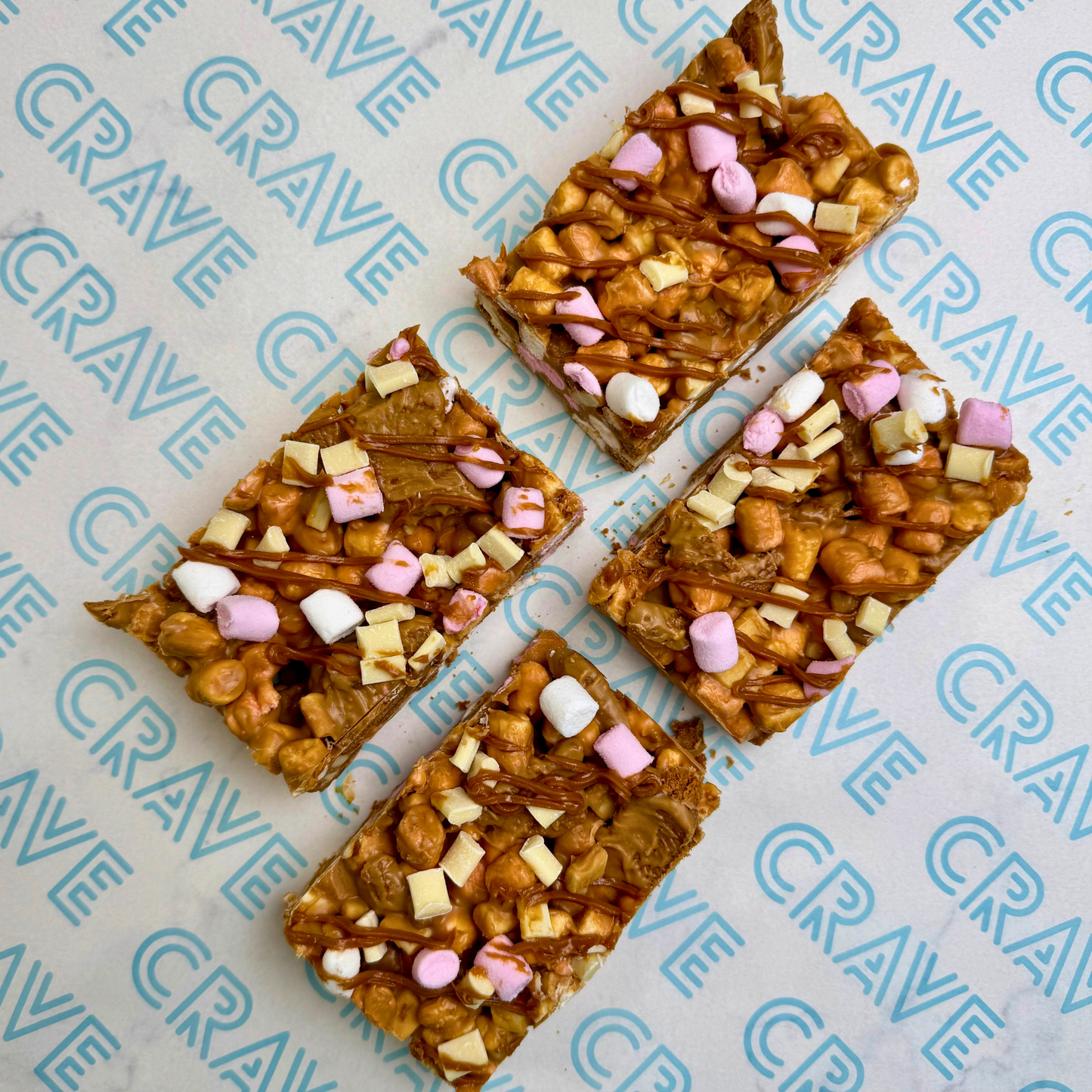 Biscoff & White Chocolate Rocky Road x4 - Crave Bakery and Coffeehouses LTD
