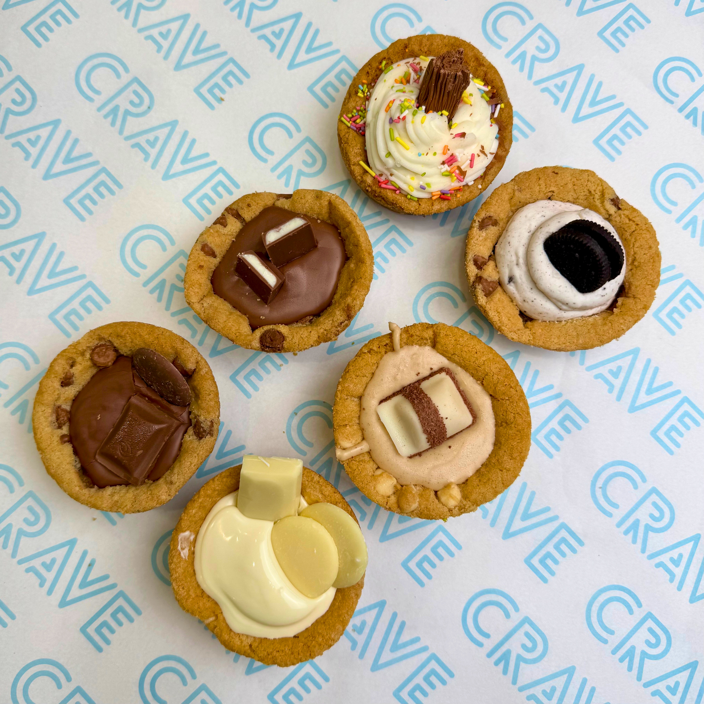 Cookie Cup Selection Box x6 - Crave Bakery and Coffeehouses LTD