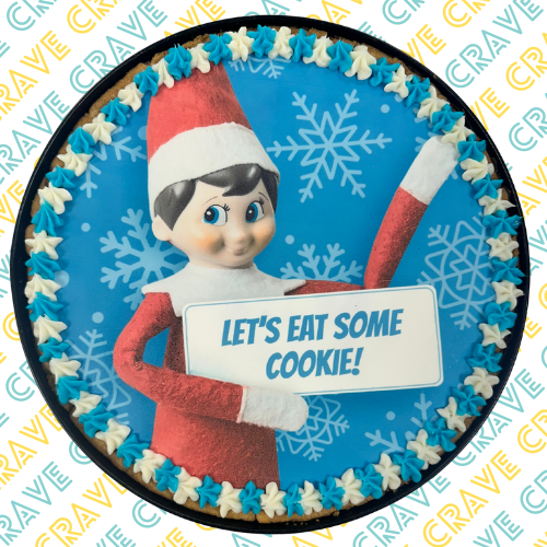 Merry Christmas Giant Printed Cookie - Elf