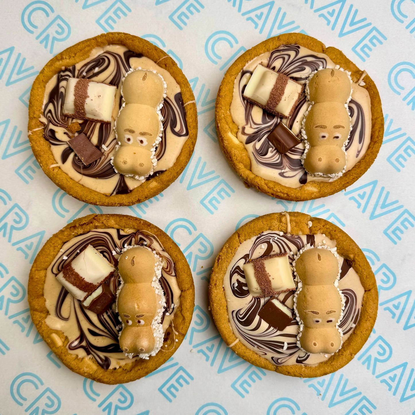 White Bueno Mega Cookie Cup Box x4 - Crave Bakery and Coffeehouses LTD