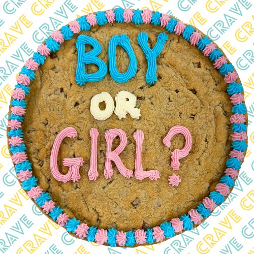 Gender Reveal Baby Shower Boy or Girl Giant Cookie
