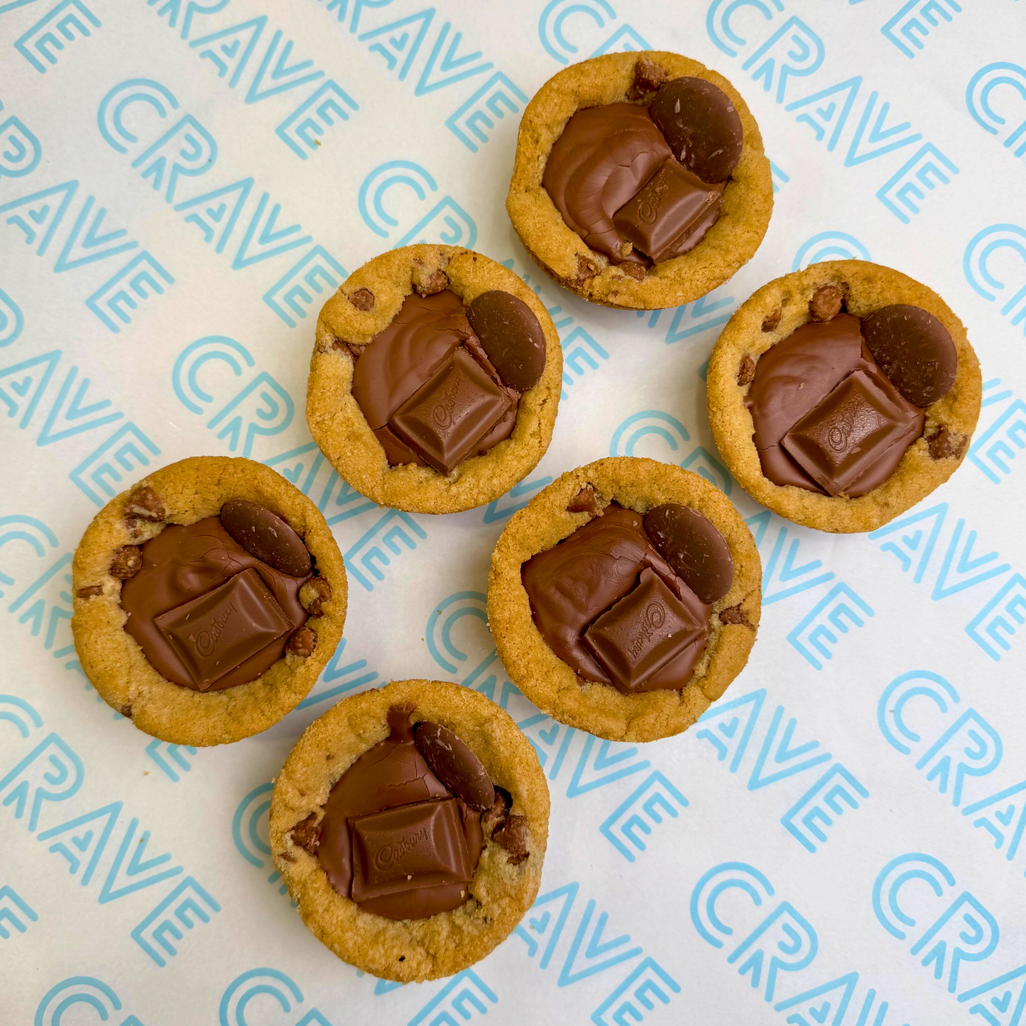 Dairy Milk Cookie Cup Box x6 - Crave Bakery and Coffeehouses LTD