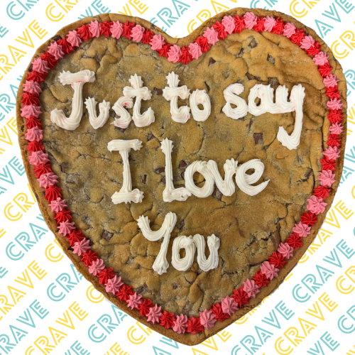 I Love You Giant Personalised Heart Cookie