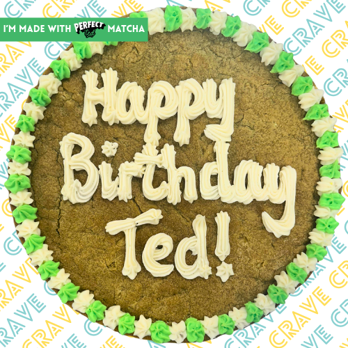 Giant Personalised PerfectTed Matcha & White Chocolate Cookie