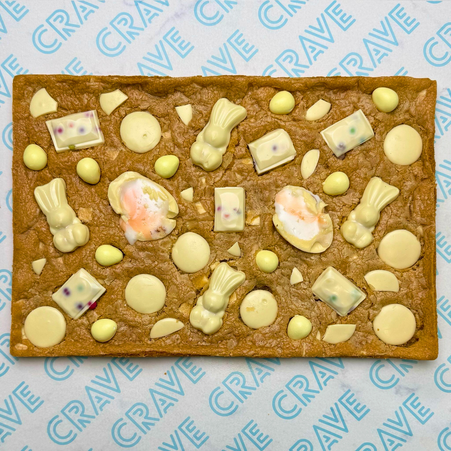 White Chocolate Easter Overload Cookie Slab - Crave Bakery and Coffeehouses LTD